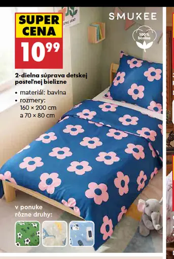 Smukee 2-dielna súprava detskej posteľnej bielizne