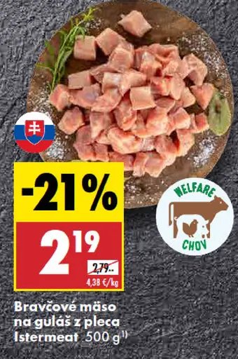 Istermeat bravčové mäso na guláš z pliec
