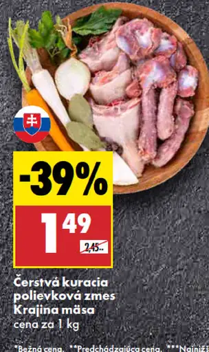 Krajina mäsa Čerstvá kuracia polievková zmes