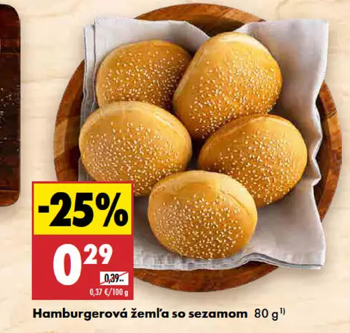 Hamburgerová žemľa so sezamom