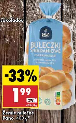 Žemle mliečne Pano