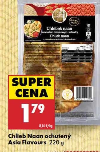 Asia Flavours ochutený chlieb Naan
