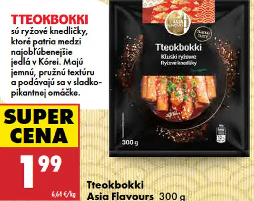 Asia Flavours Tteokbokki, kórejské ryžové knedličky