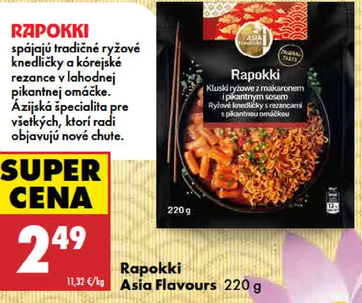 Asia Flavours Rapokki, ryžové knedličky s ramenom
