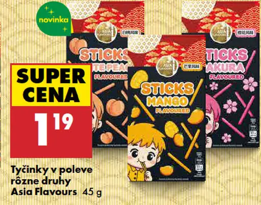 Asia Flavours tyčinky v poleve s mangovou príchuťou