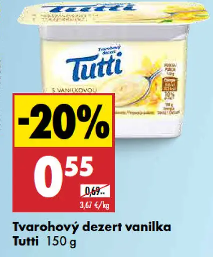 Tutti Tvarohový dezert vanilka