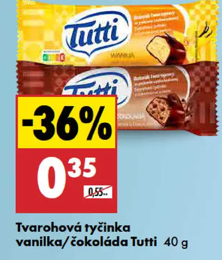 Tutti tvarohová tyčinka vanilková