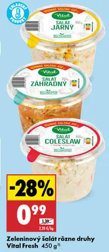Zeleninový šalát Vital Fresh – jarný, záhradný, coleslaw