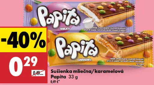Papita sušienka mliečna