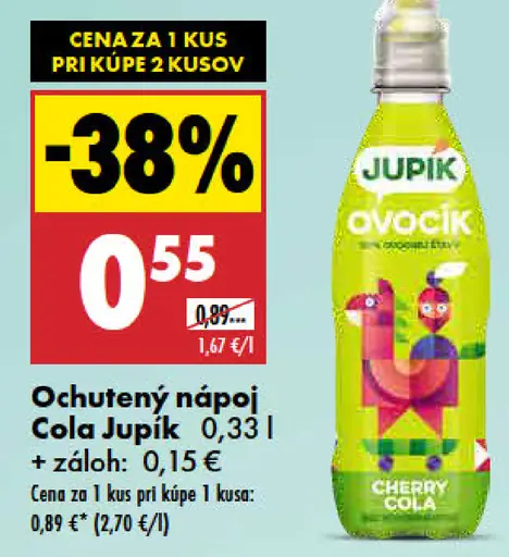 Ochutený nápoj Cola Jupík, cherry cola