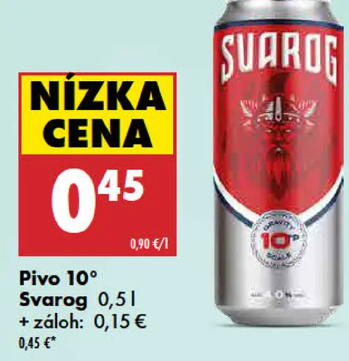 Pivo 10° Svarog plechovka