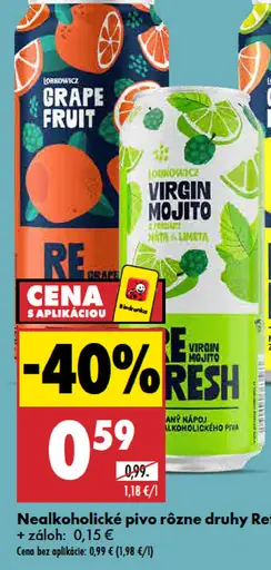 Nealkoholické pivo Refresh – rôzne druhy