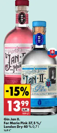 Gin Jan II. For Maria Pink 37,5 %