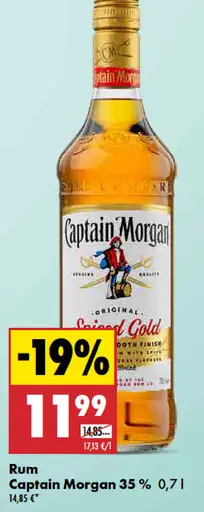 Captain Morgan Spiced Gold rum 35 %