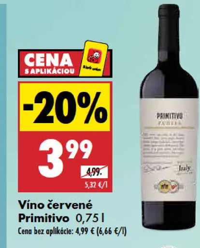 Vino červené Primitivo