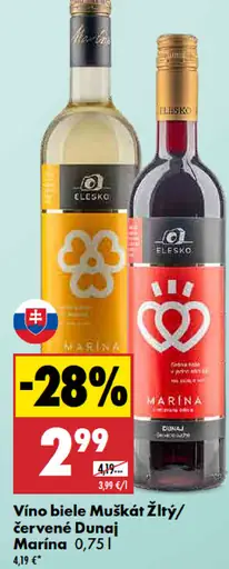 Marina Muškát žltý biele víno