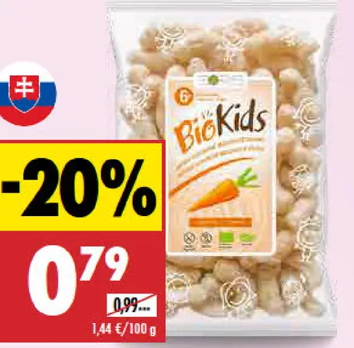 BioKids Detské chrumky s mrkvou
