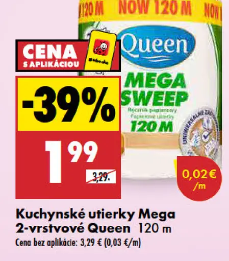 Queen Kuchynské utierky 2-vrstvové Mega