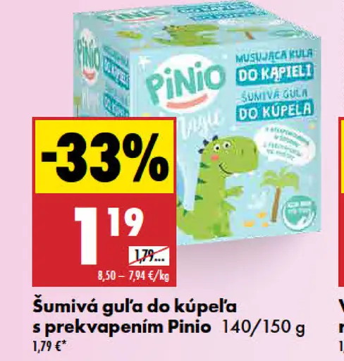 Pinio šumivá guľa do kúpeľa s prekvapením