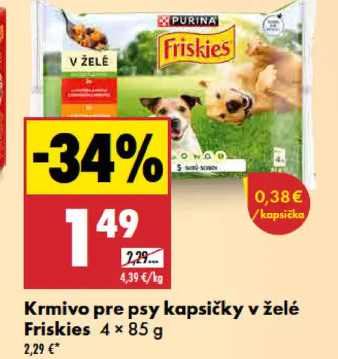 Friskies krmivo pre psy v želé, kapsičky