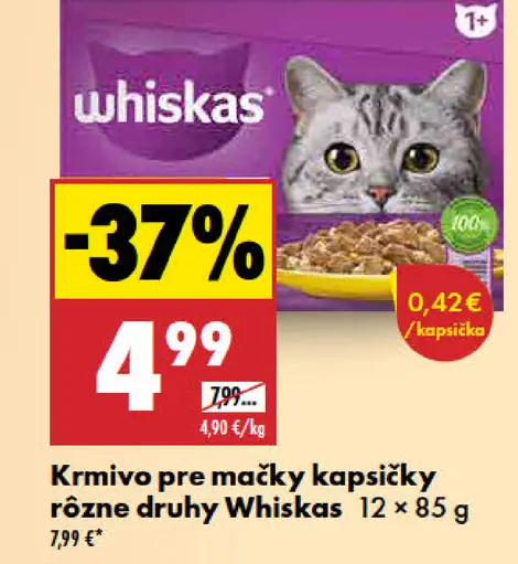 Whiskas kapsičky krmivo pre mačky