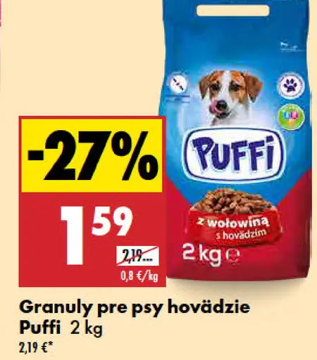 Puffi Granuly pre psy hovädzie