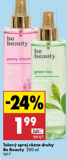 Telový sprej rôzne druhy Be Beauty
