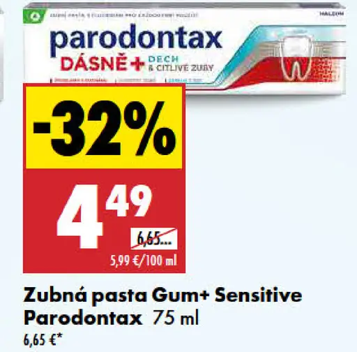 Parodontax Zubná pasta Gum+ Sensitive
