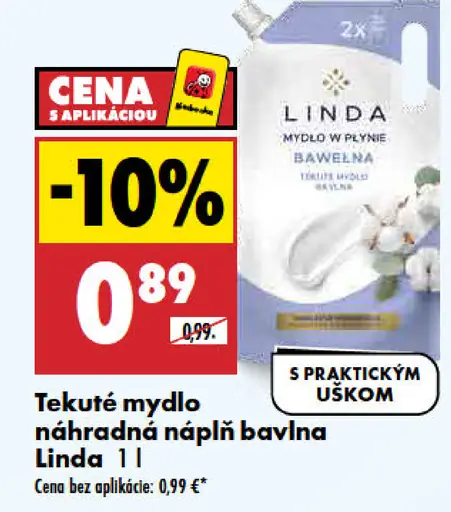 Linda tekuté mydlo náhradná náplň bavlna