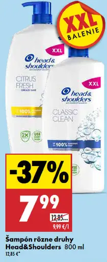 Head&Shoulders šampón rôzne druhy