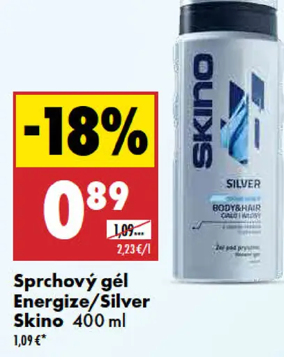 Skinö Sprchový gél Energy/Silver