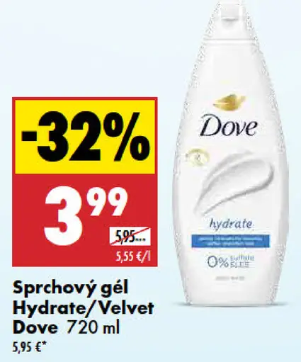 Dove sprchový gél Hydrate/Velvet