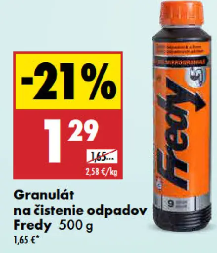 Fredy Granulát na čistenie odpadov