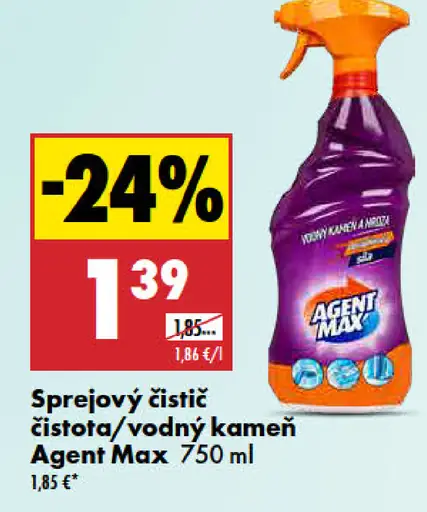 Agent Max sprejový čistič čističa/vodný kameň