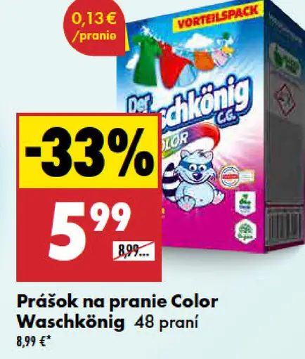 Color Waschkonig prášok na pranie