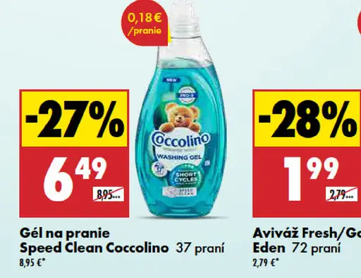 Coccolino Gél na pranie Speed Clean