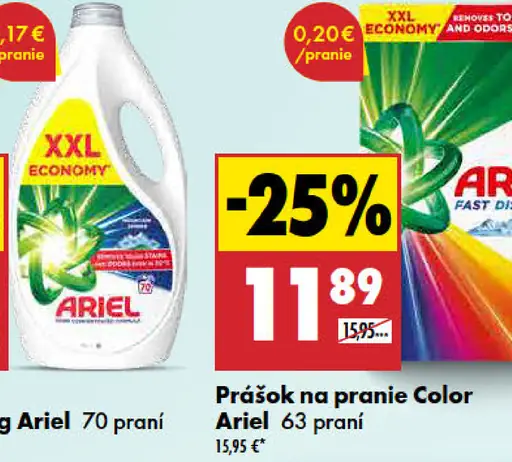 Ariel prášok na pranie Color