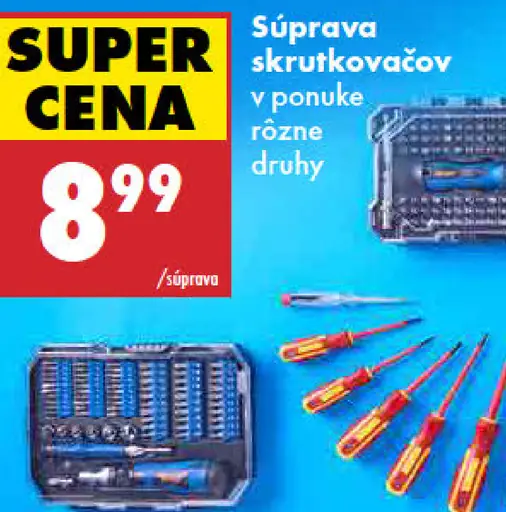 Súprava skrutkovačov