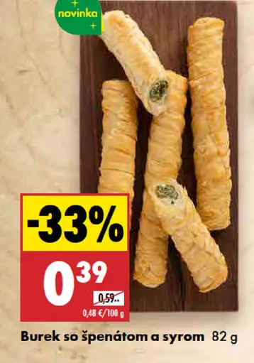 Burek so špenátom a syrom