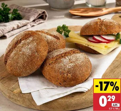 Celozrnná žemľa
