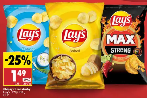 Lay's chipsy rôzne druhy