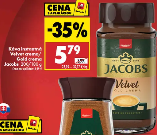 Jacobs Velvet Crema rozpustná káva