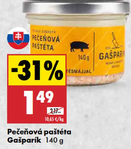 Pečeňová paštéta Gašparík