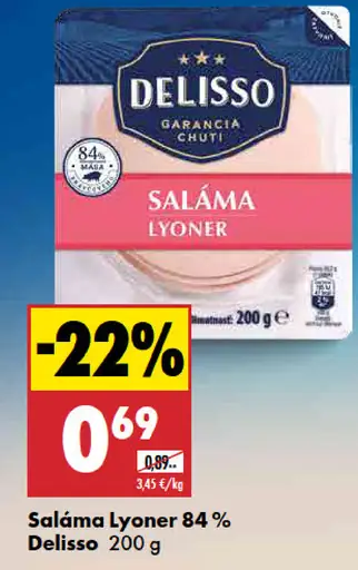 Saláma Lyoner 84% Delisso