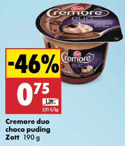 Cremore duo choco pudding Zott