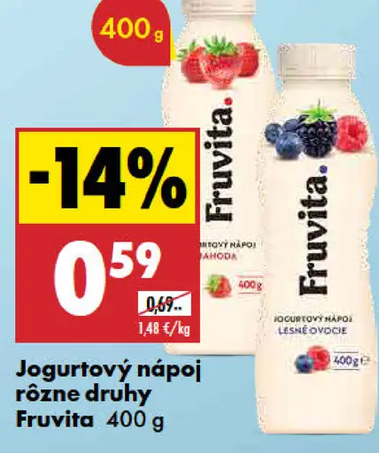 Fruvita Jogurtový nápoj rôzne druhy