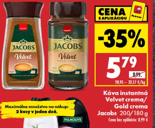 Jacobs Velvet Crema rozpustná káva