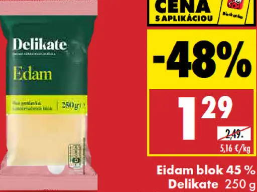 Delikate Edam blok 45 %