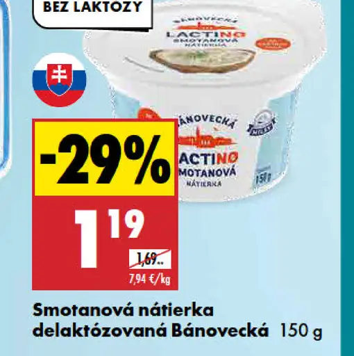 Bánovecká delaktózovaná smotanová nátierka