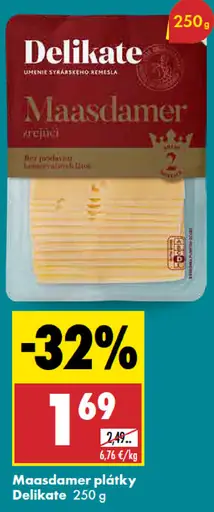 Delikate Maasdam plátky